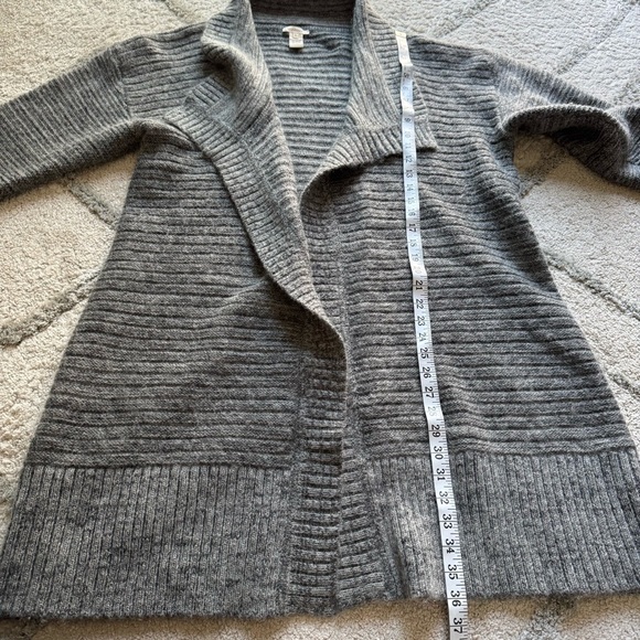 Sundance gray sweater cardigan Lambs Wool Mohair Grey Knit Open Long line XL - Picture 4 of 6